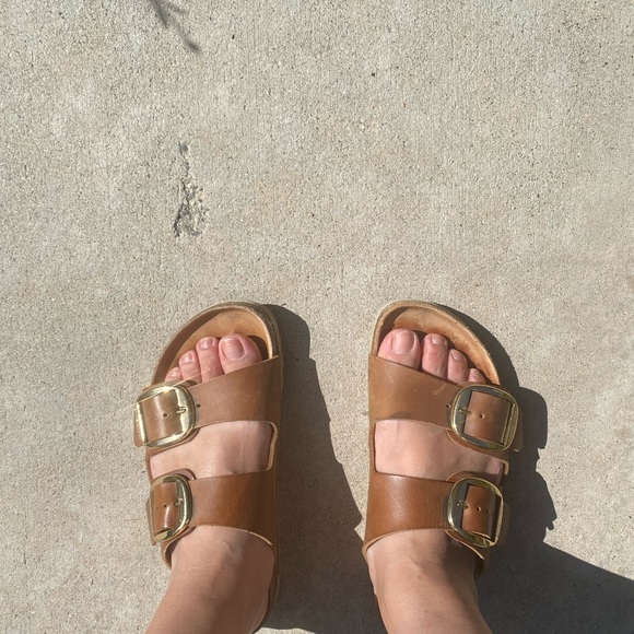 Birkenstock Arizona big buckle sandals in cognac size 38 - Picture 3 of 5